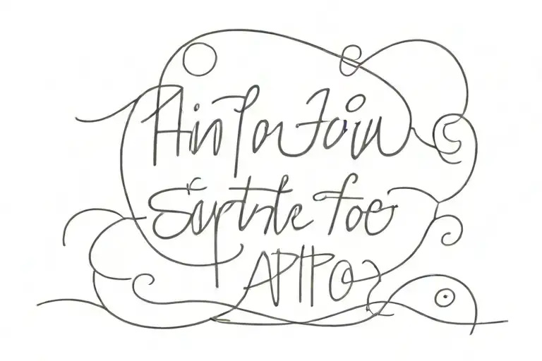 quote written tattoo design idea