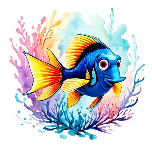 Dory fish tattoo design idea