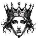 D With A Crown tattoo design idea