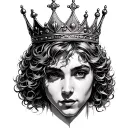 D With A Crown tattoo design idea