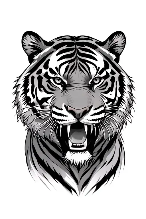 el Tigré manny rivera with tiger stripes as filling tattoo design idea