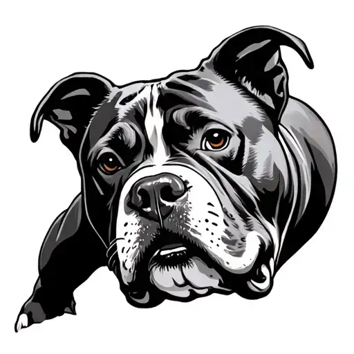 pitbull wrestler tattoo design idea