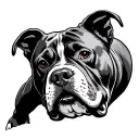 pitbull wrestler tattoo design idea