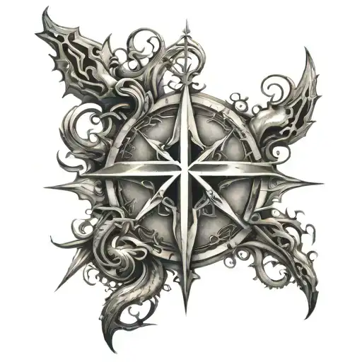 religion symbols in one tattoo design idea