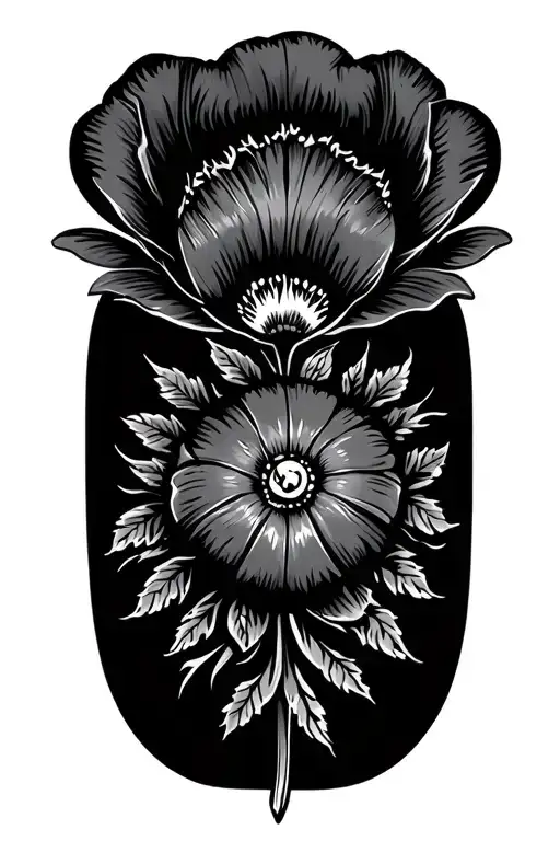 tribal design family rugby poppy tattoo design idea