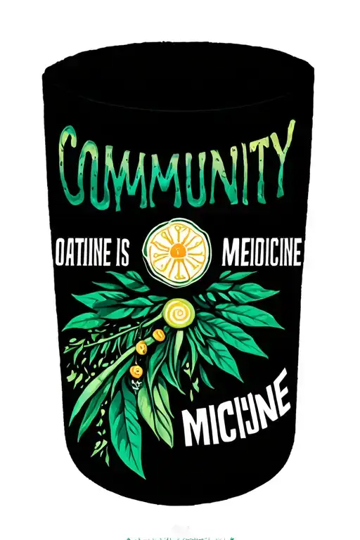 "Community is mecicine " cardinal sun  ayahuasca  tattoo design idea