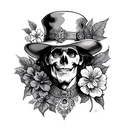 irish american black grey style tattoo design idea