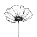 poppy which represents our ephemeral passage tattoo design idea