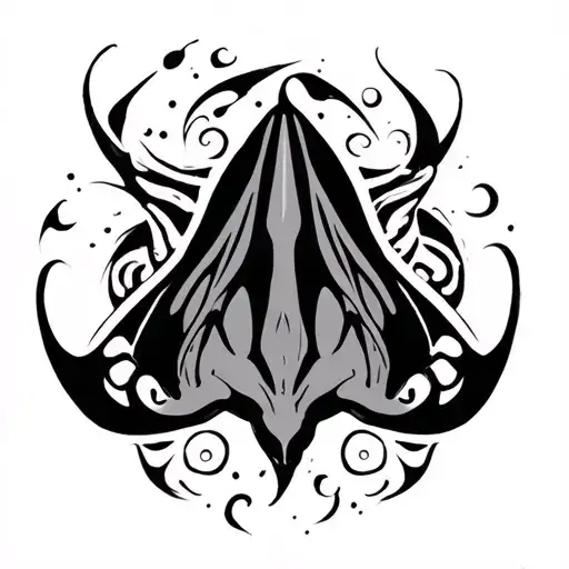 manta ray Filipino tribal design tattoo design idea