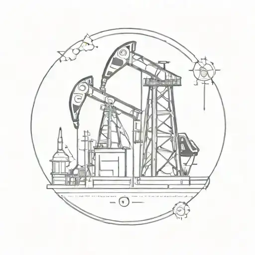 oil production tattoo design idea