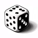 dice rolling tattoo design idea