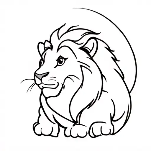 simba lion king tattoo design idea