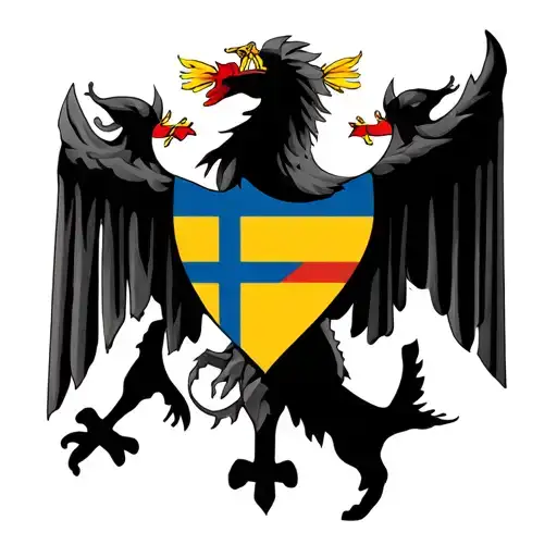 Sweden and Serbia combined together tattoo design idea