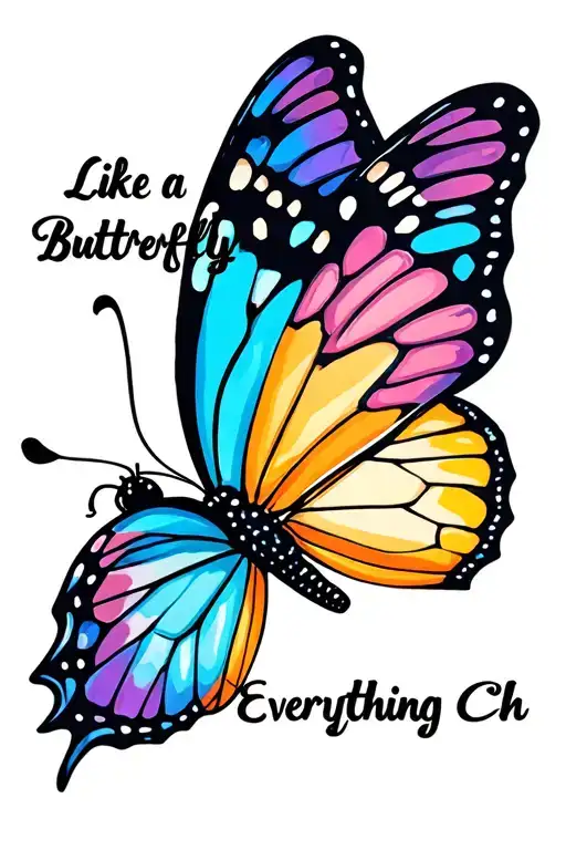 "Like a Butterfly Everything Ch" "Like a Butterfly Everything Ch" butterfly tattoo tattoo design idea