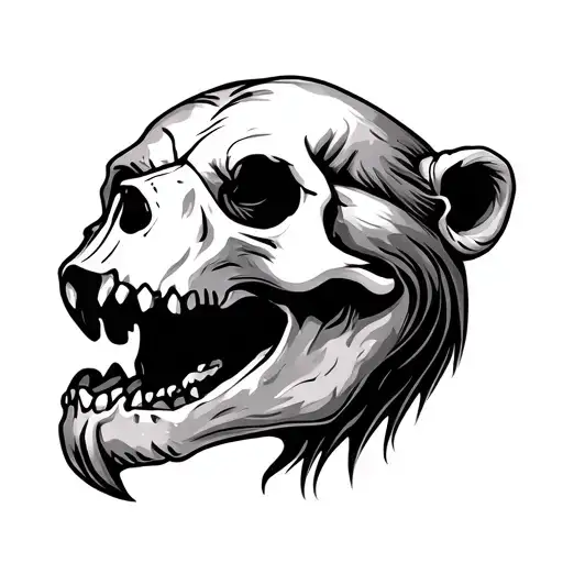 Bear Skull tattoo design idea