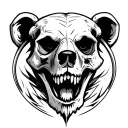 Bear Skull tattoo design idea