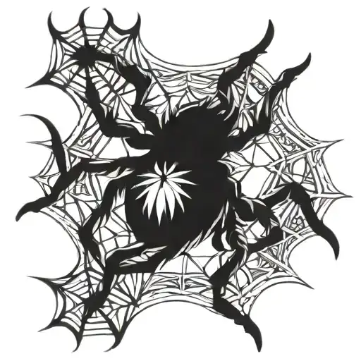 spider gothic tattoo design idea