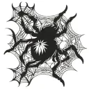 spider gothic tattoo design idea