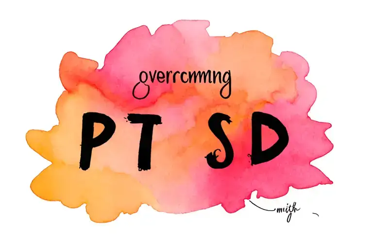 overcoming PTSD with the letters tattoo design idea