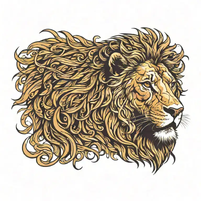 Lion head tattoo design idea