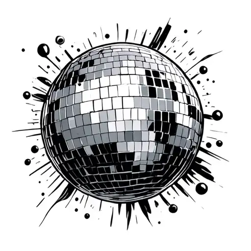 Discoball tattoo design idea