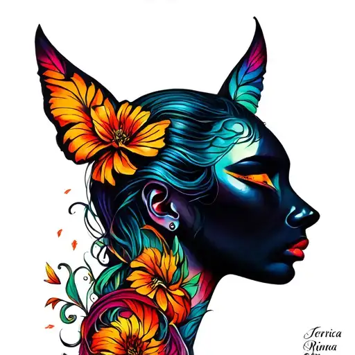 tattoo with names Jerrica Rinoa Tripp Izzy written tattoo design idea