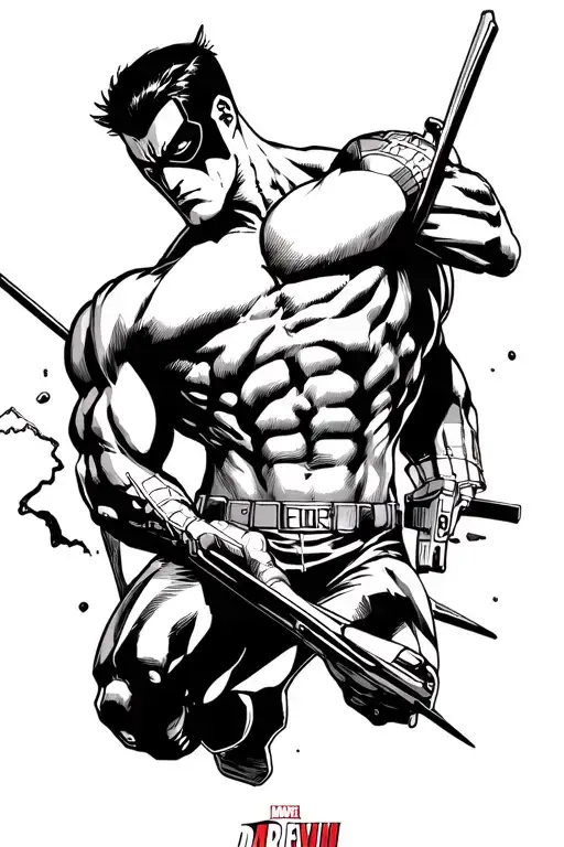 daredevil marvel comics tattoo design idea