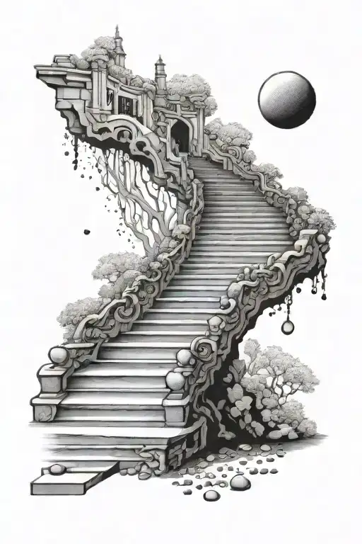 stair way to heaven tattoo design idea