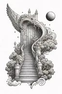 stair way to heaven tattoo design idea