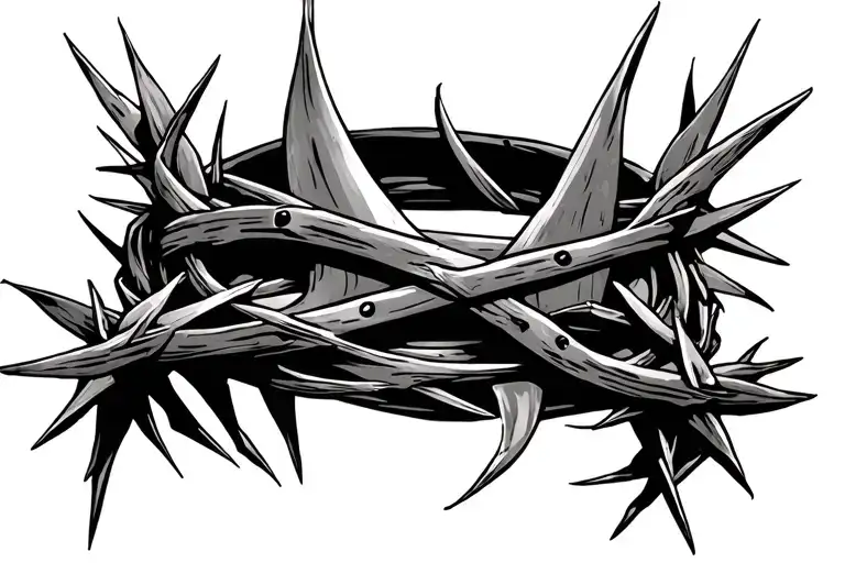 Crown of thorns nails 2 Corinthians 5:21 “For God tattoo design idea