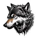 three wolves furious tattoo design idea