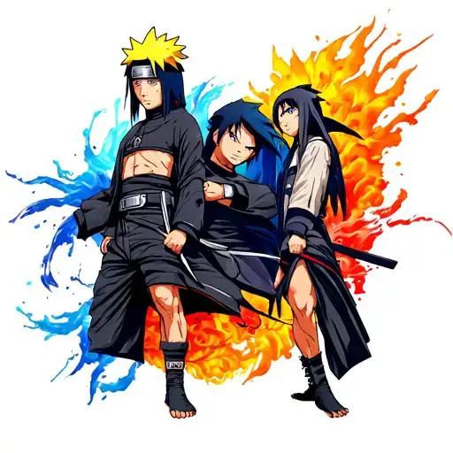 naruto sleeve with sharingons sasuke and itachi uchiha tattoo design idea