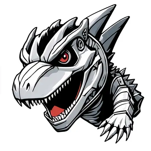 white dino thunder Power Ranger tattoo design idea