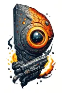 asteroid tattoo design idea