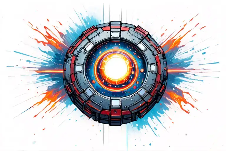ironman arc reactor tattoo design idea