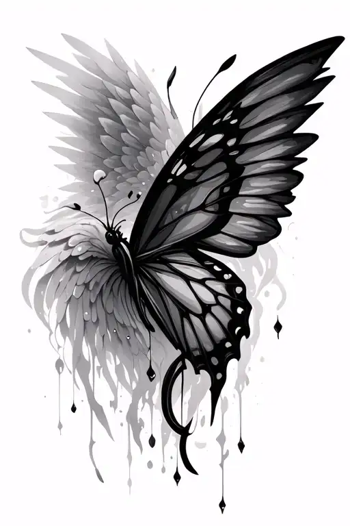infinity butterfly angel wings 21 09 2021 tattoo design idea