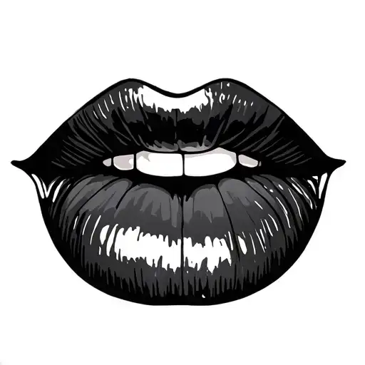 Lip tattoo design idea