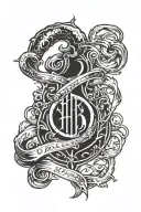 gothic Harry Potter Dark Mark Lanegan tattoo design idea