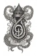 gothic Harry Potter Dark Mark Lanegan tattoo design idea