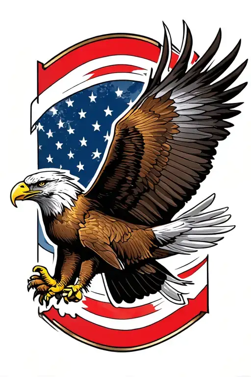 eagle soaring tattoo design idea