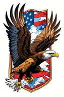 eagle soaring tattoo design idea