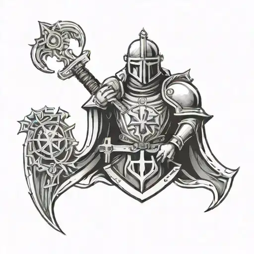 black templars logo 40k universe tattoo design idea