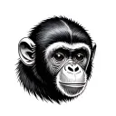 cute monkey tattoo design idea