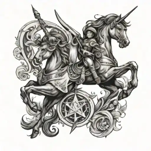 Gemini Sagittarius tattoo design idea