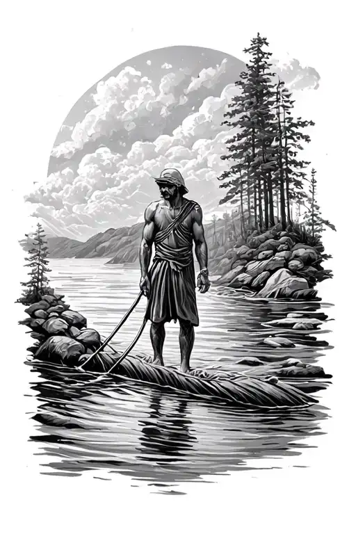 No man ever steps in the same river twice, for it is not the same river and he is not the same man tattoo design idea