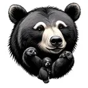 mama and baby bear tattoo design idea
