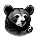 mama and baby bear tattoo design idea