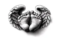 Baby Feet With Angel Wings tattoo design idea