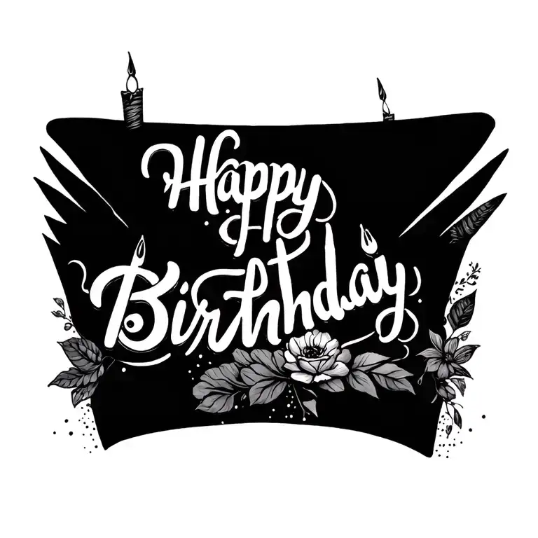 Birthday letter tattoo design idea