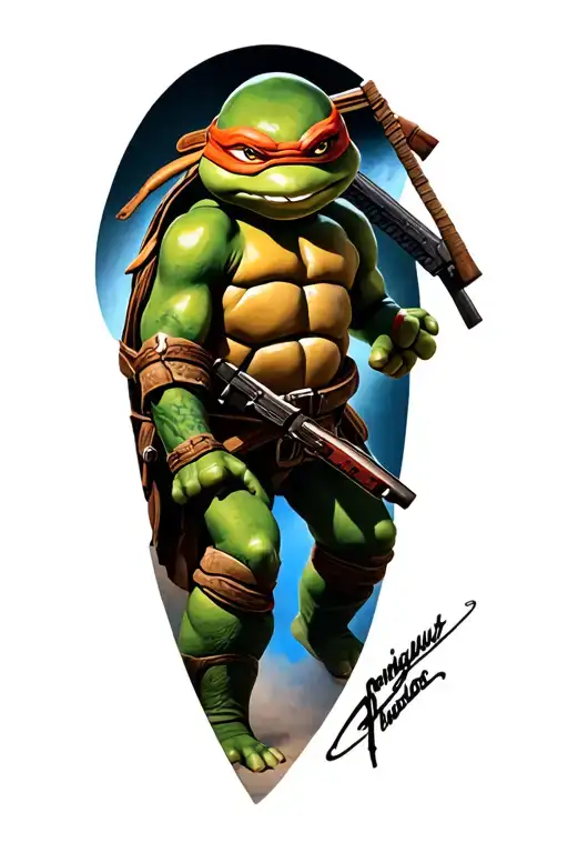 Teenage Mutant Ninja Turtles all tattoo design idea